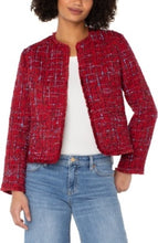 Load image into Gallery viewer, Liverpool Los Angeles Collarless Jacket with Frayed Hem
