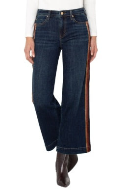 Liverpool Los Angeles Stride Wide Leg with Velvet Trim 28”