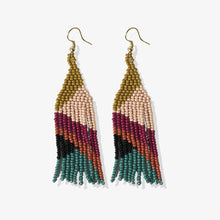 Load image into Gallery viewer, Lennon Angels Beaded Fringe Earrings in Muted Rainbow
