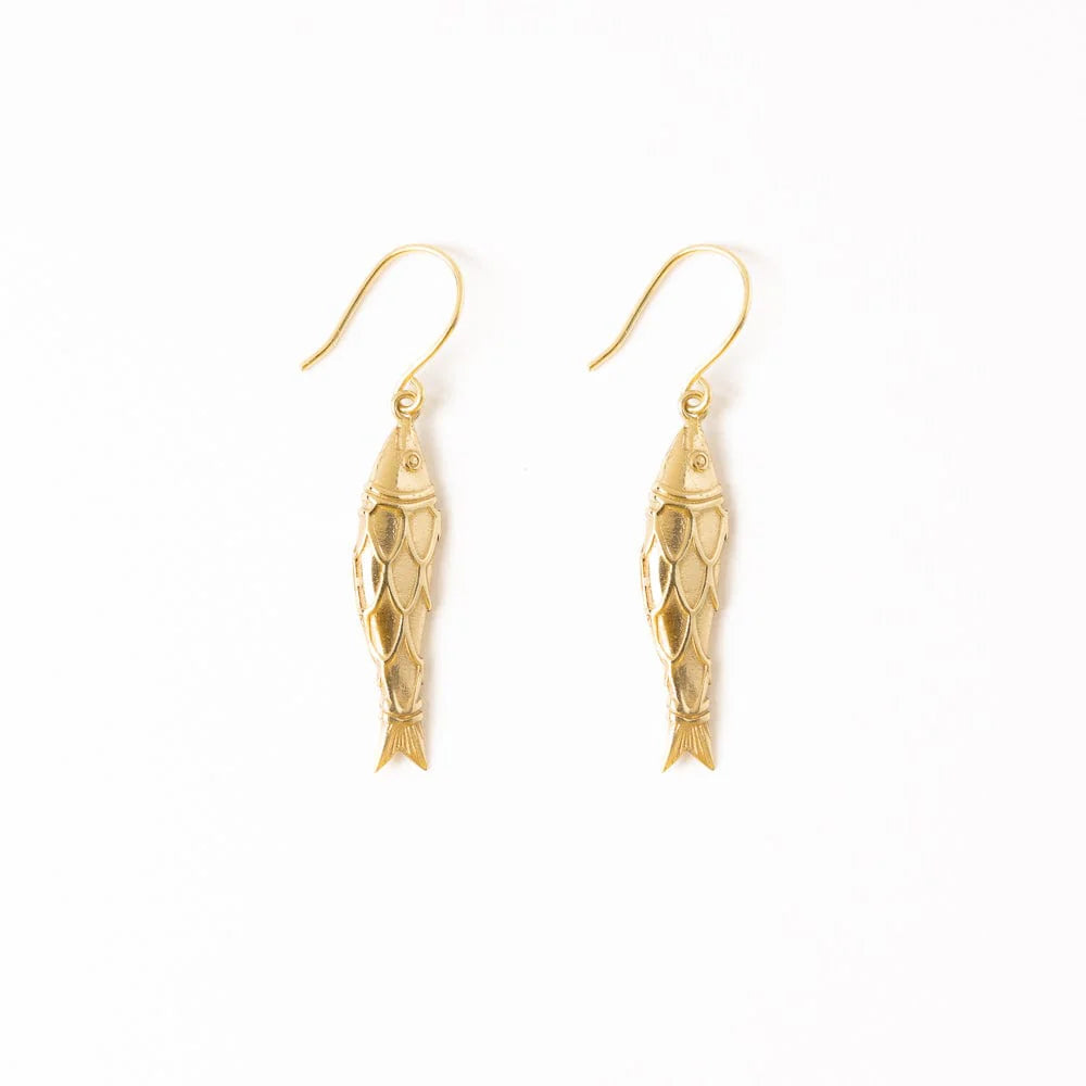 Sally Fish Dimensional Dangle Earrings