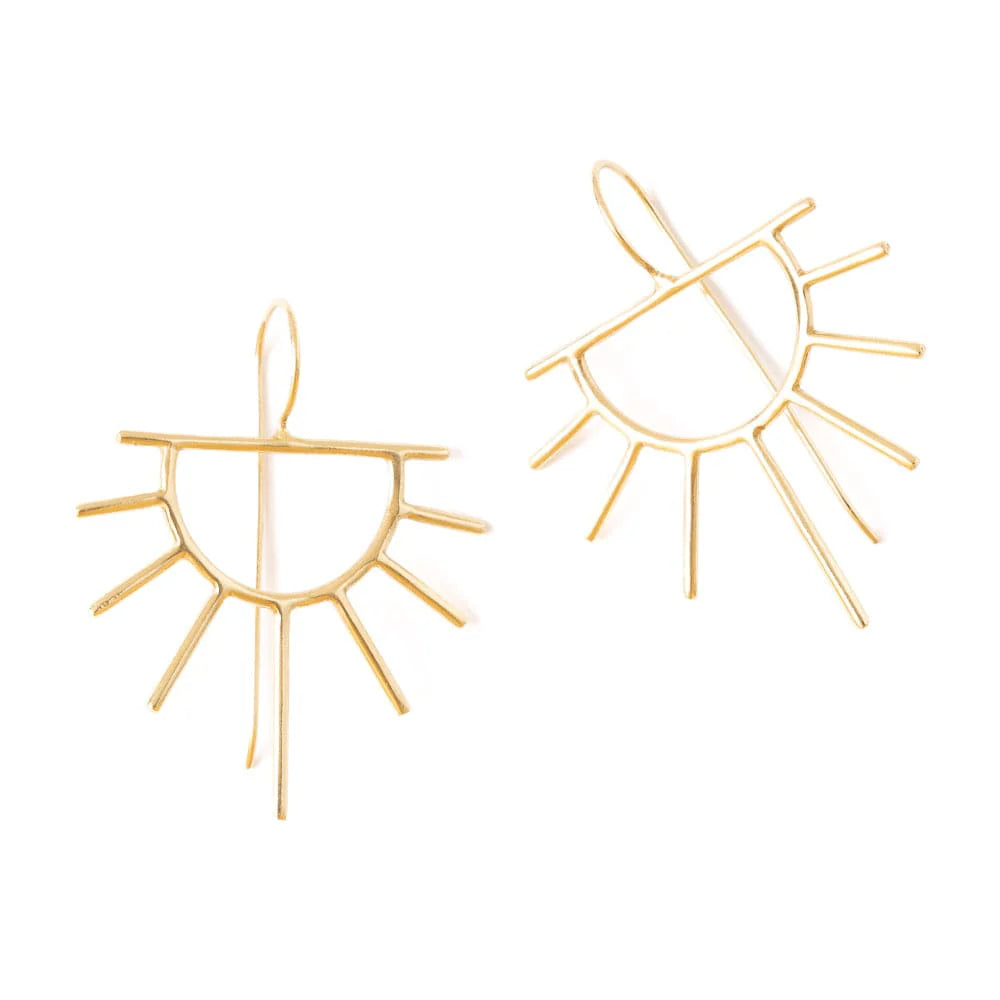 Gretchen Half Sun Threader Earrings