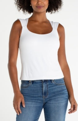 Liverpool Los Angeles Sleeveless Built In Bra Knit Top