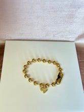 Load image into Gallery viewer, Locally Made Ball Chain Bracelet with Heart Charm

