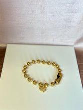 Load image into Gallery viewer, Locally Made Ball Chain Bracelet with Heart Charm
