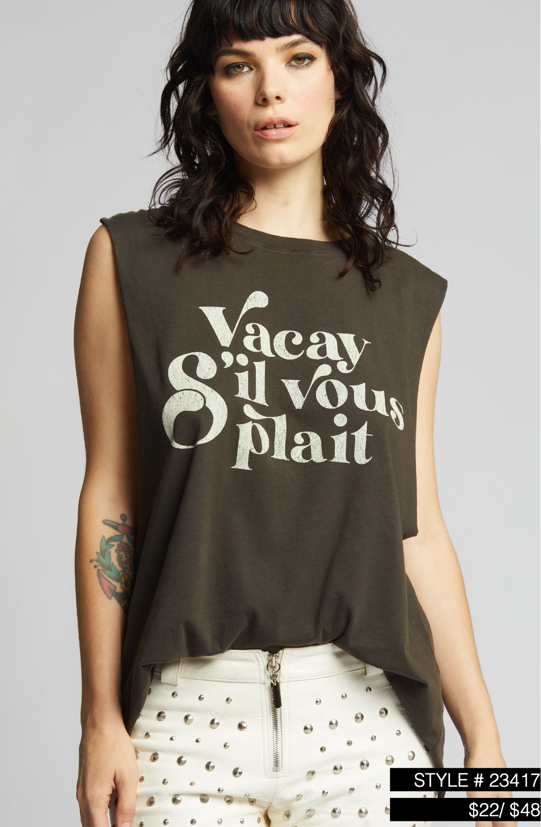 Recycled Karma Vacay S'il Vous Plaît Muscle Tank