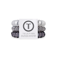 Load image into Gallery viewer, Spiral Hair Coils | Large | Silver Flames Hair Ties
