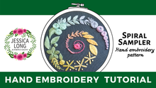 Load image into Gallery viewer, Spiral Sampler Beginner Embroidery Kit
