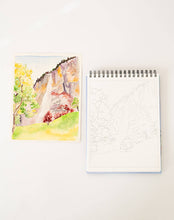 Load image into Gallery viewer, Landscape Watercoloring Book-21Outlines with Video Tutorials
