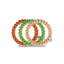 Load image into Gallery viewer, Spiral Hair Coils | Large | Football Hair Ties
