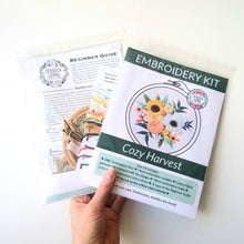 Load image into Gallery viewer, Cozy Harvest Beginner Embroidery Kit
