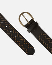 Load image into Gallery viewer, Demi | Oval Buckle Leather Studded Belt
