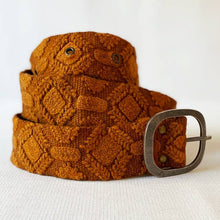 Load image into Gallery viewer, Terracotta Embroidered Wool Belt
