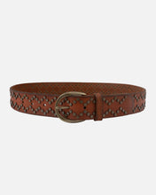 Load image into Gallery viewer, Demi | Oval Buckle Leather Studded Belt
