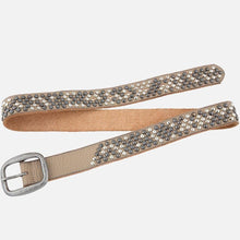 Load image into Gallery viewer, Britta | Vintage Silver Buckle Studded Leather Belt Women
