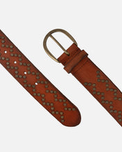 Load image into Gallery viewer, Demi | Oval Buckle Leather Studded Belt
