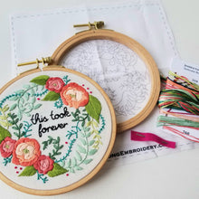 Load image into Gallery viewer, Delicate Roses Beginner Embroidery Kit
