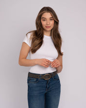 Load image into Gallery viewer, Demi | Oval Buckle Leather Studded Belt
