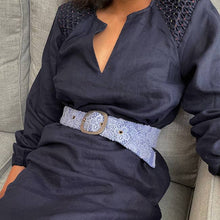 Load image into Gallery viewer, Azure Seas Embroidered Wool Belt
