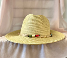 Load image into Gallery viewer, Multi Colored Trim Straw Hat
