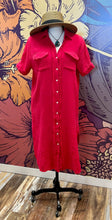 Load image into Gallery viewer, Cherry Red Gauzy dDress
