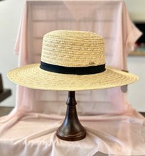 Load image into Gallery viewer, Grosgrain Ribbon Band Boater Hat
