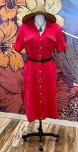 Load image into Gallery viewer, Cherry Red Gauzy dDress
