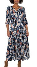 Load image into Gallery viewer, 3/4 Sleeve Woven Tiered Maxi Dress
