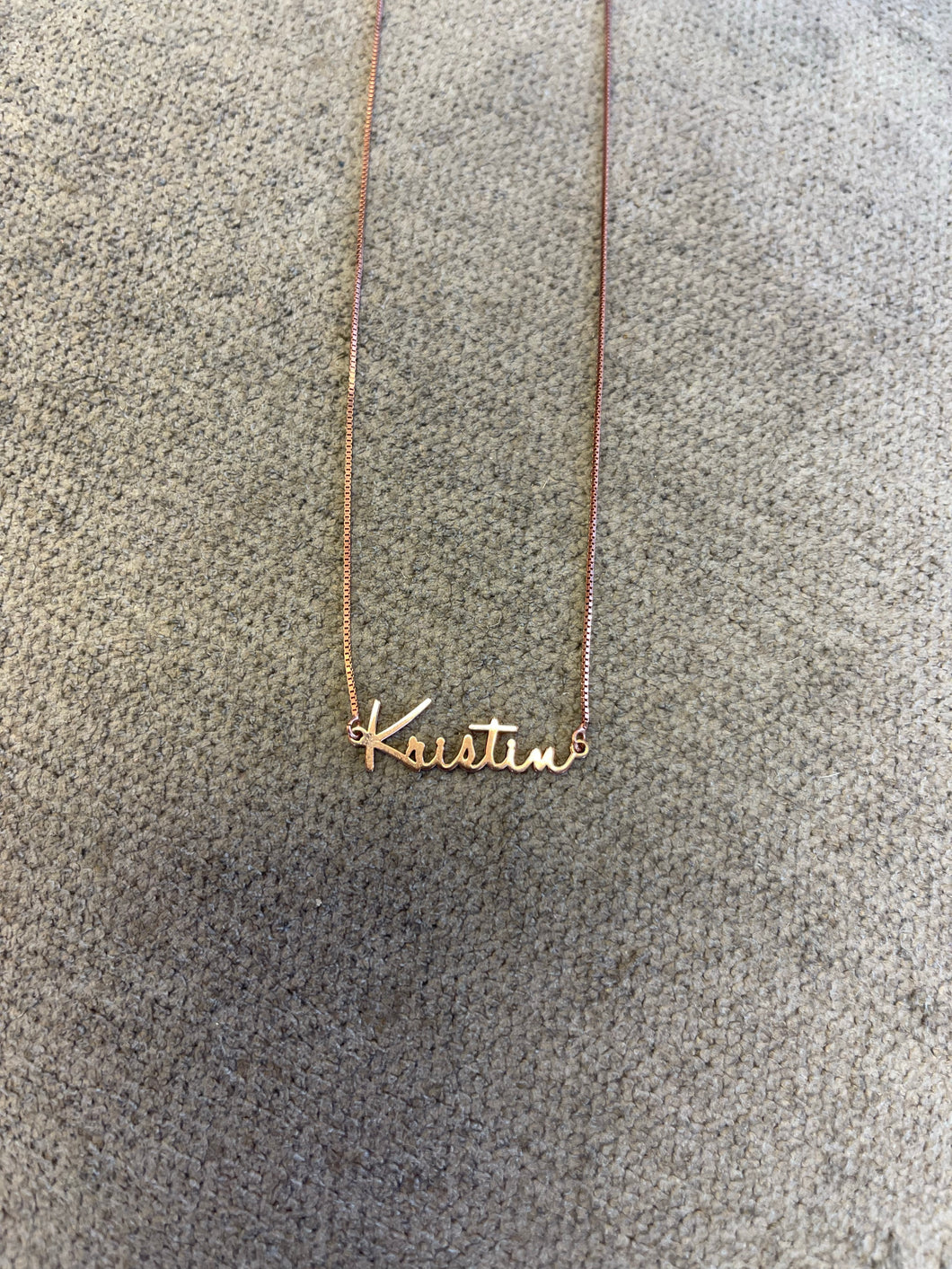 Custom Necklace in Dainty Font