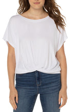 Load image into Gallery viewer, Twist Front Dolman Knit Tee
